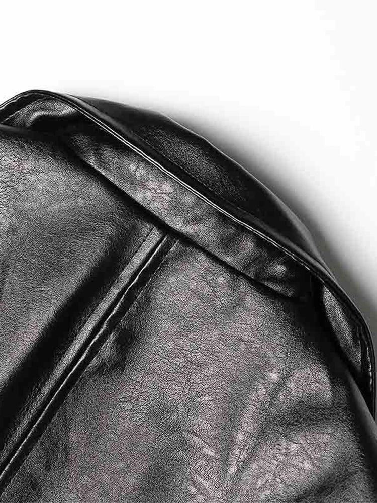 fitted peplum leather jacket with front zip - Chaney
