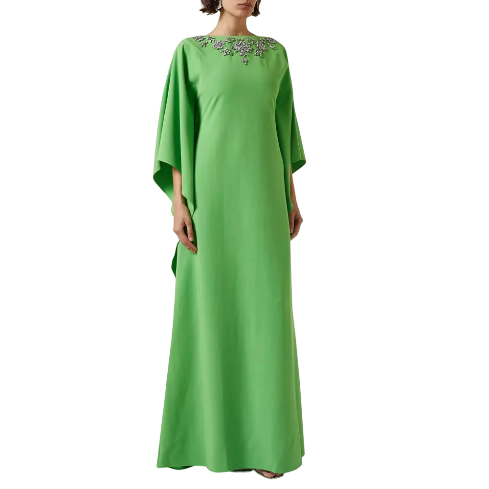 Embellished neckline kaftan gown – Zillah