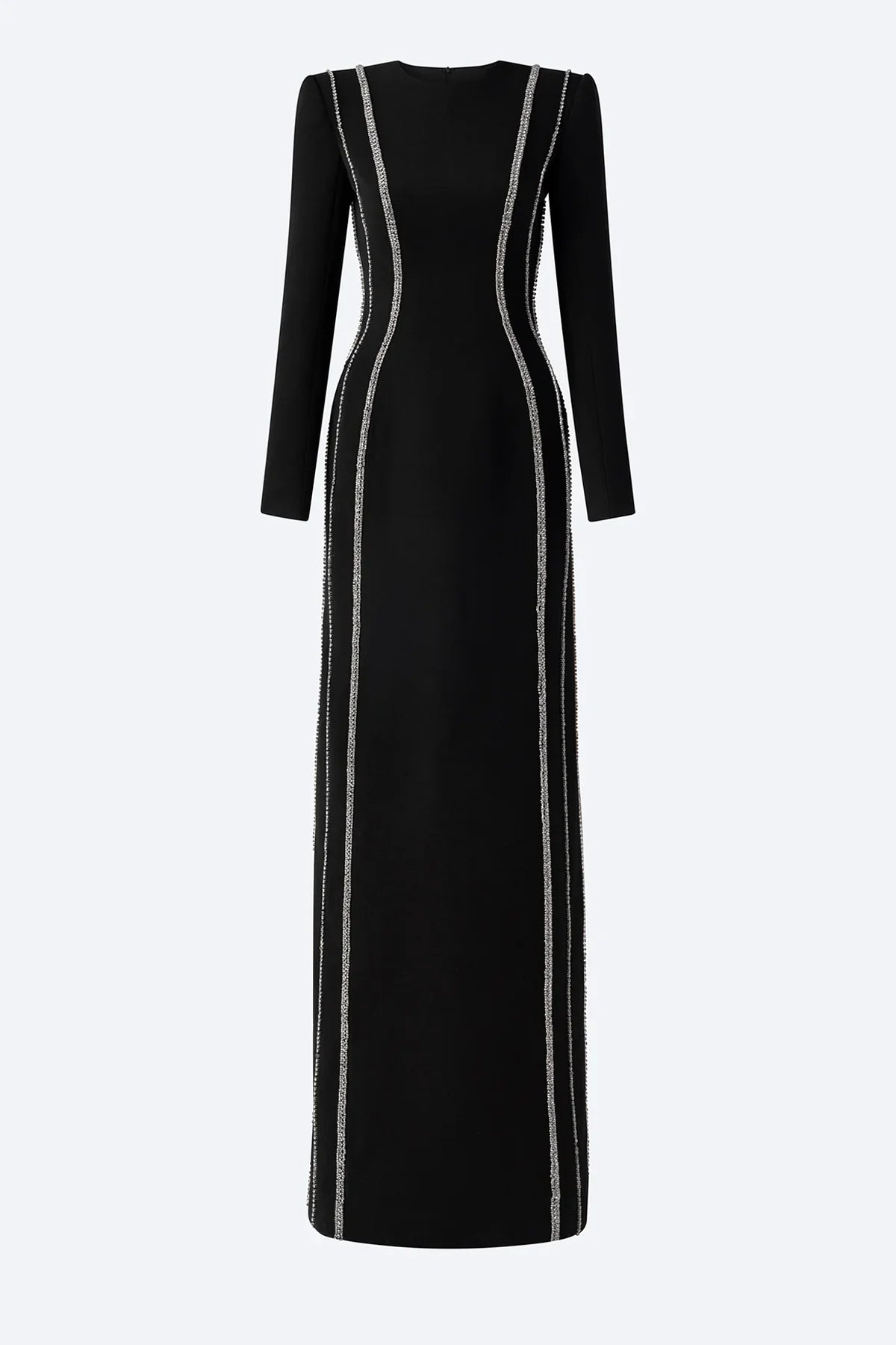 crystal-trim column gown – Zimal