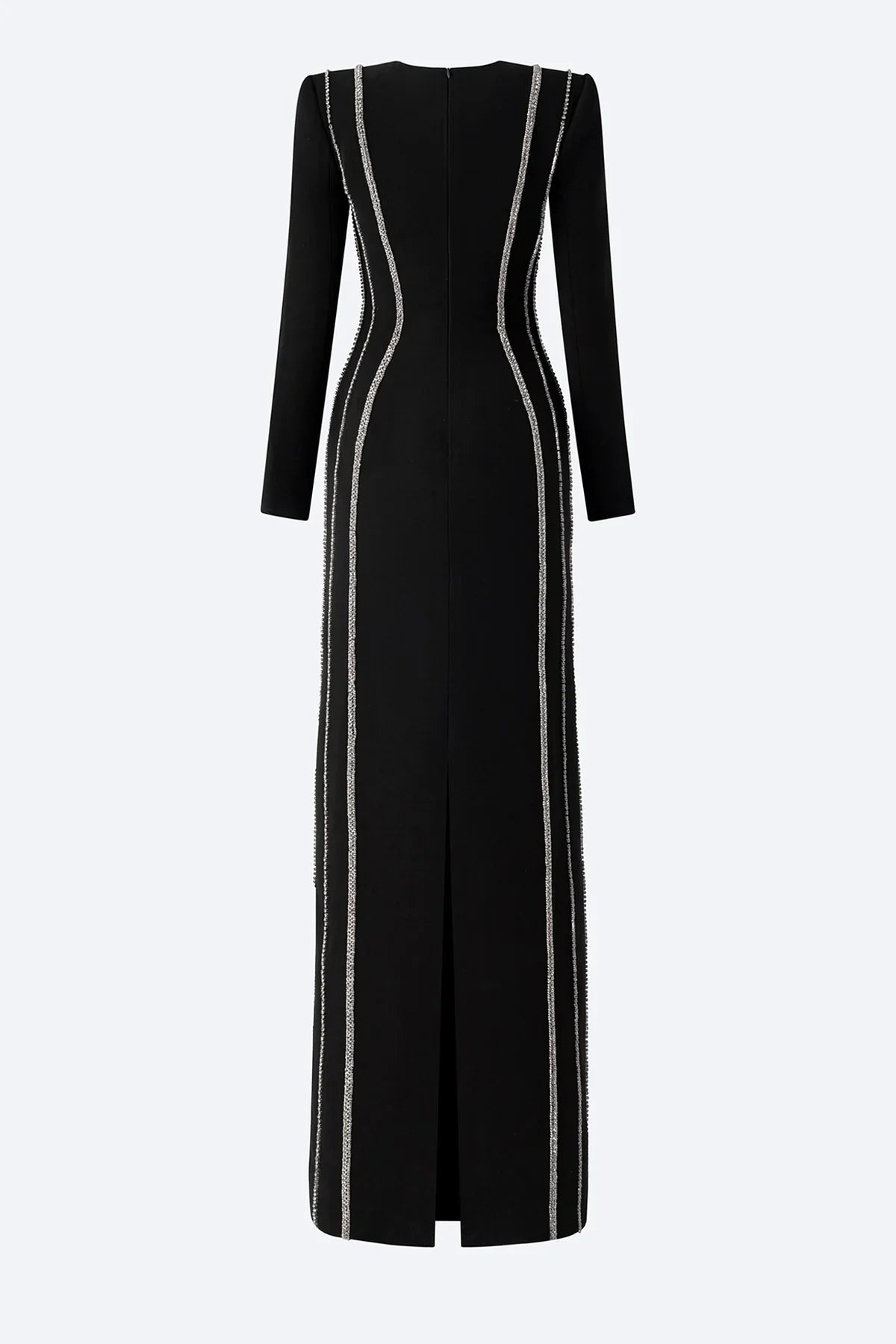 crystal-trim column gown – Zimal