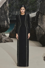 crystal-trim column gown – Zimal
