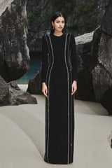 crystal-trim column gown – Zimal