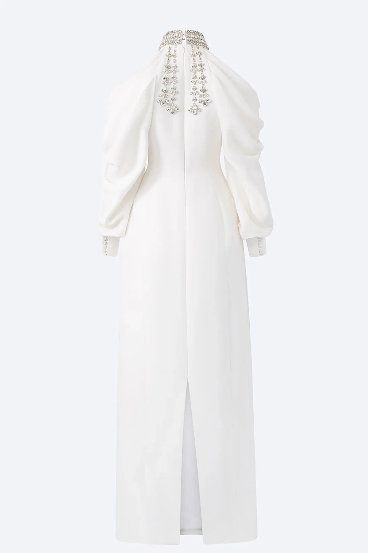 strapless beaded dress with little tail - ZOSIA
