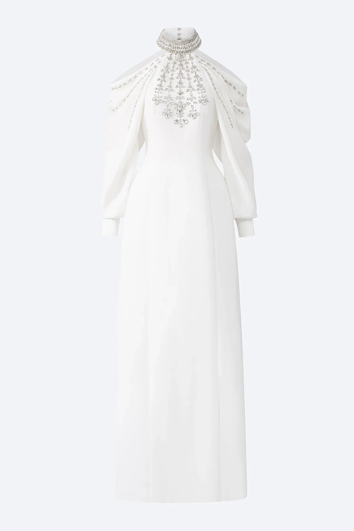 strapless beaded dress with little tail - ZOSIA