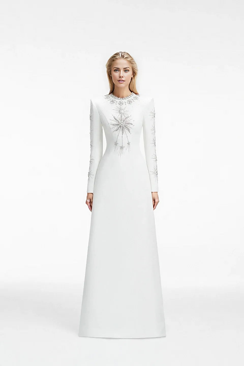 embellished celestial motif gown – Redal