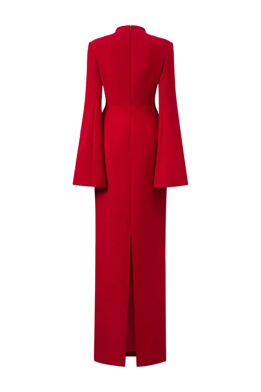 Long-sleeve column dress with floral sequin embellishment - Cecilia