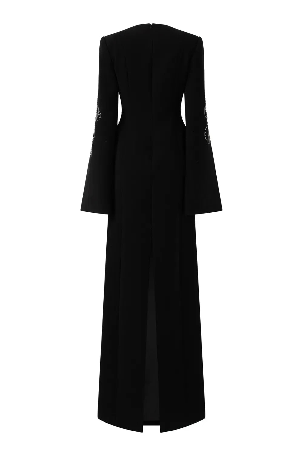 Embellished Column Dress with Cape Sleeves - Marina