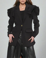 Ruffled shoulder blazer - Vutry