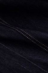 Denim Patchwork Button Pocket Wide Leg Jeans