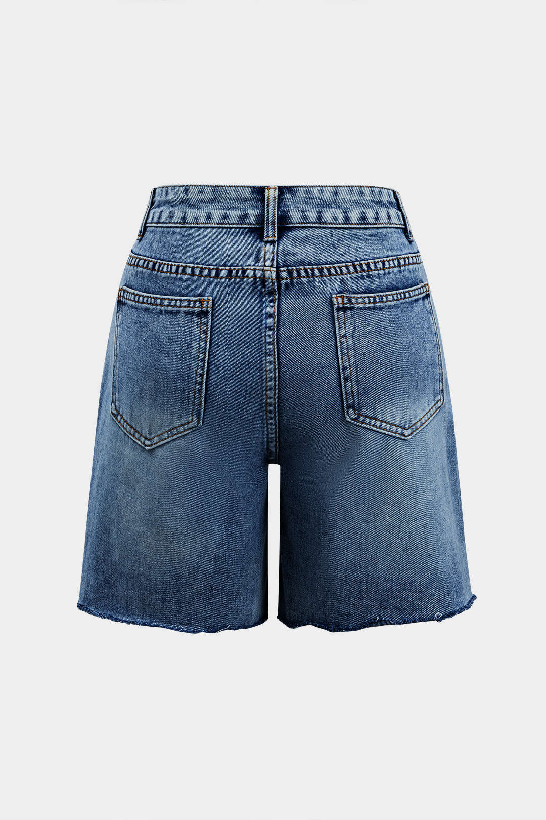 Denim Button Pocket Shorts
