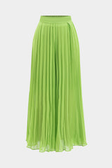 Chiffon Pleated Zipper Backless Mini Dress And Wide Leg Trousers Set