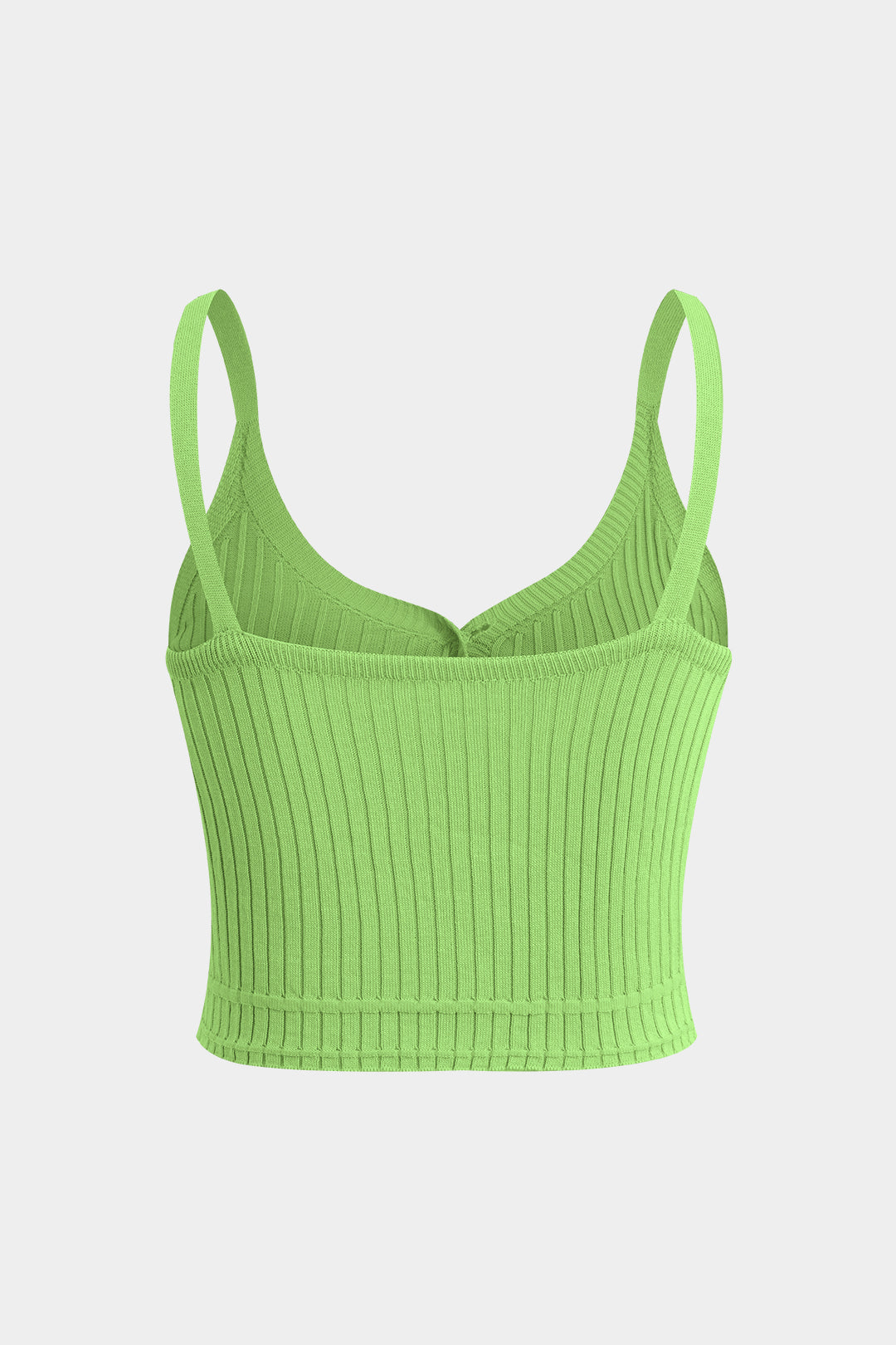 Ribbed Knit Button Cami Top