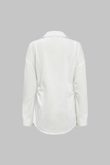 Solid Button Long-Sleeve Shirt