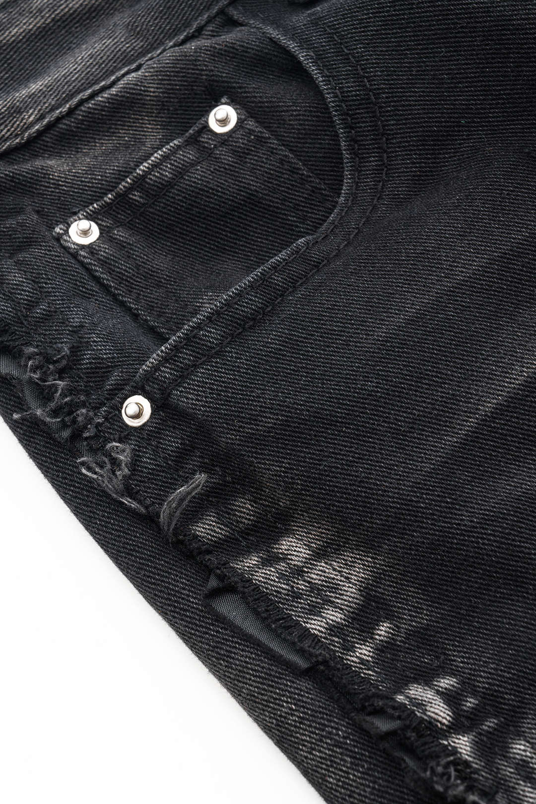 Denim Faded Wide Leg Pocket Jeans