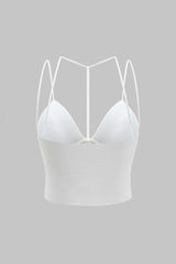 Solid Bustier Slip Cami Top