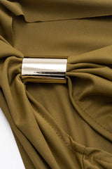 Metallic Decor One Shoulder Asymmetrical T-Shirt