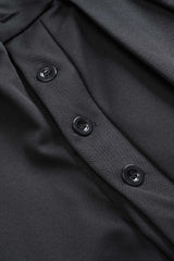 Button Pleat Wide Leg Trousers