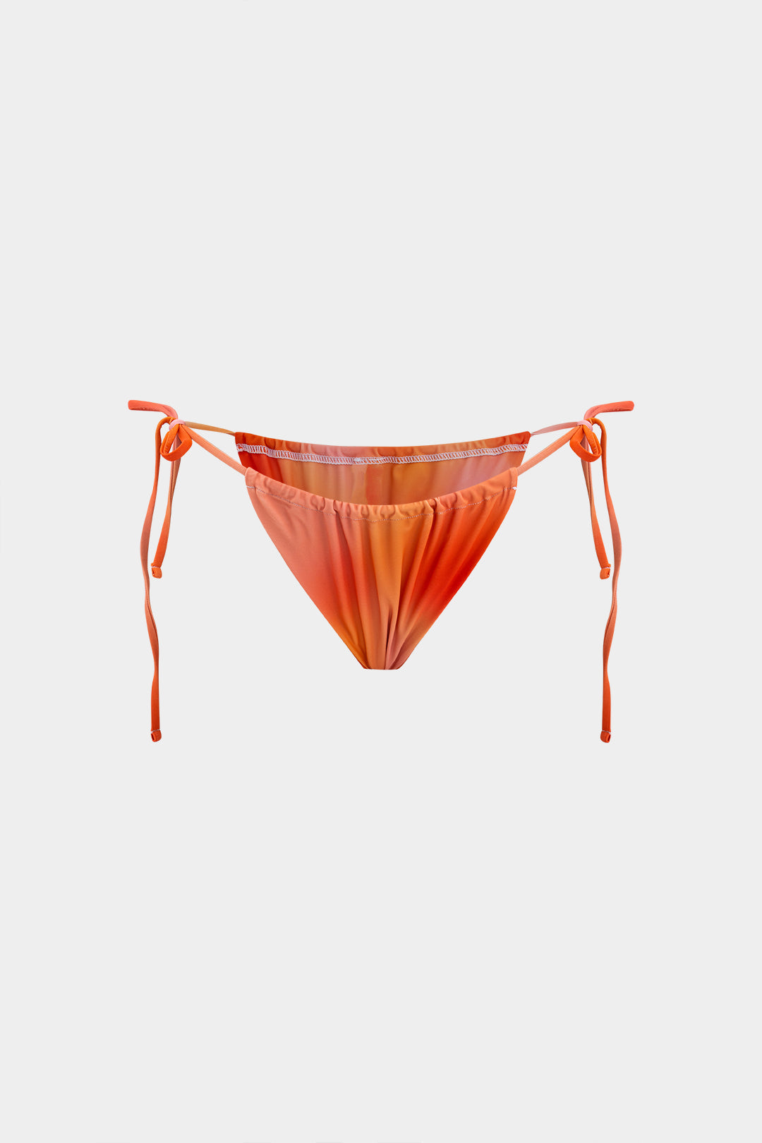 Floral Print Mesh 3D Floral Tie-Up Bikini Three-Pieces Set