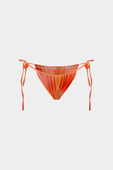 Floral Print Mesh 3D Floral Tie-Up Bikini Three-Pieces Set
