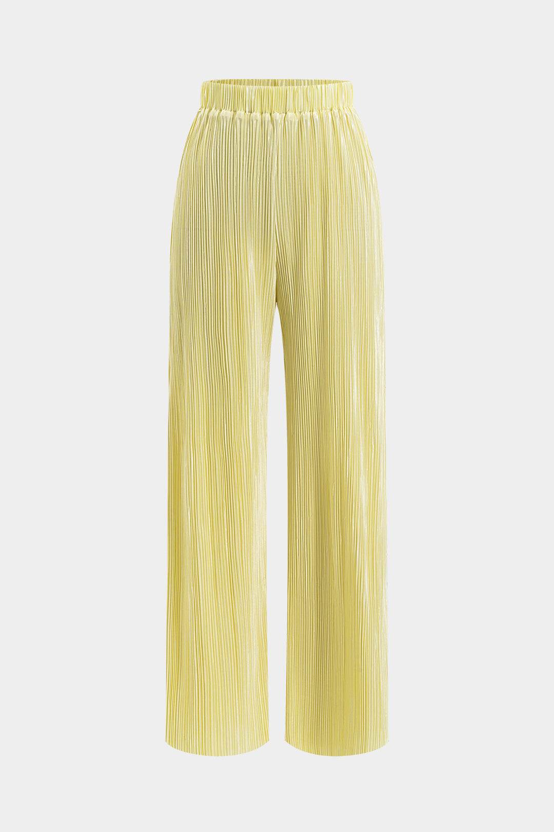 Satin Pleated Wide Leg Trousers