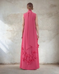 sleeveless lose fitted dress with flowers  - Notte