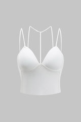 Solid Bustier Slip Cami Top