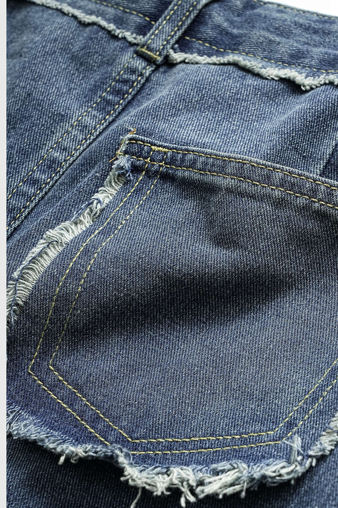 Denim Asymmetrical Pocket Skirt