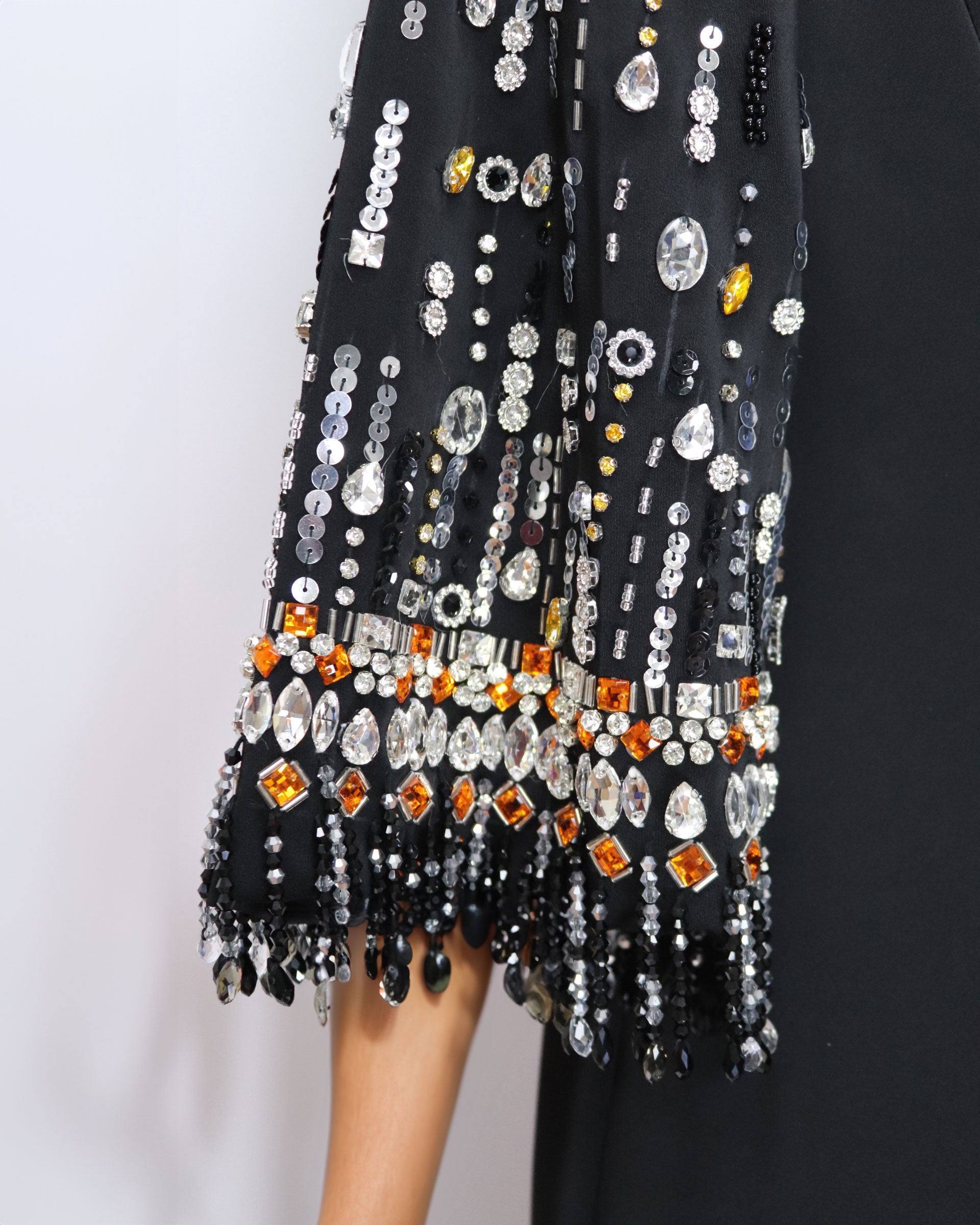 Sequined sleeves dress - Surelis
