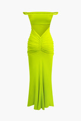 Braided Halter Cowl Neck Backless Maxi Dress