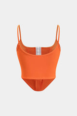Solid Bustier Corset Tank Top