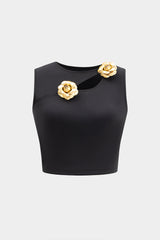 3D Floral Top And Skirt Set