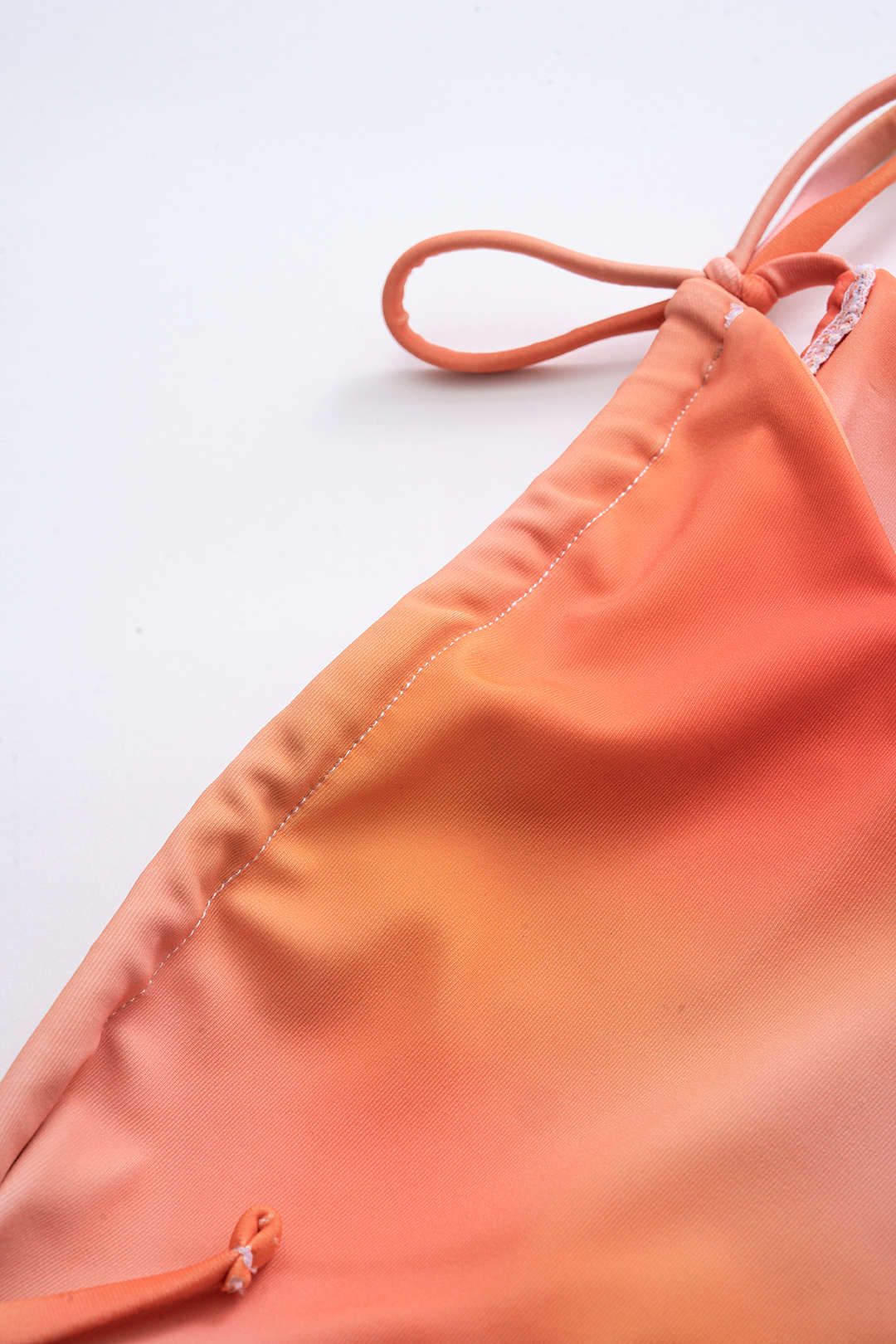 Ombre Print Mesh Tie-Up Bikini Set