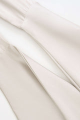 Satin Halter Neck Tie-Up Backless Cowl Neck Tank Top