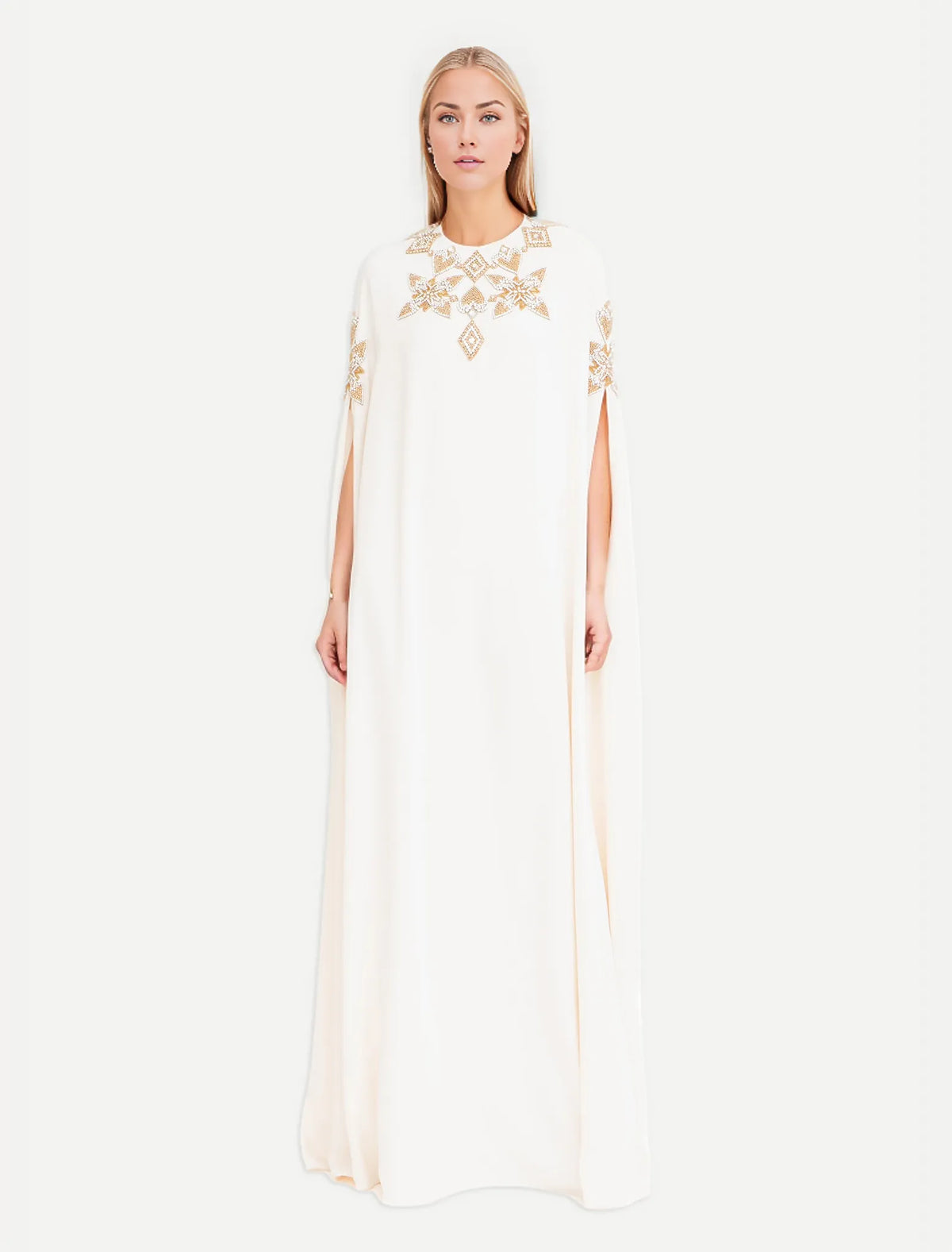 Embroidered caftan gown – Loriva