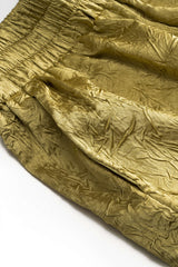 Solid Textured Pleated Shorts