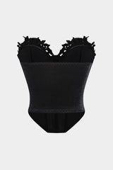 Velvet Backless Bustier Corset Tube Top