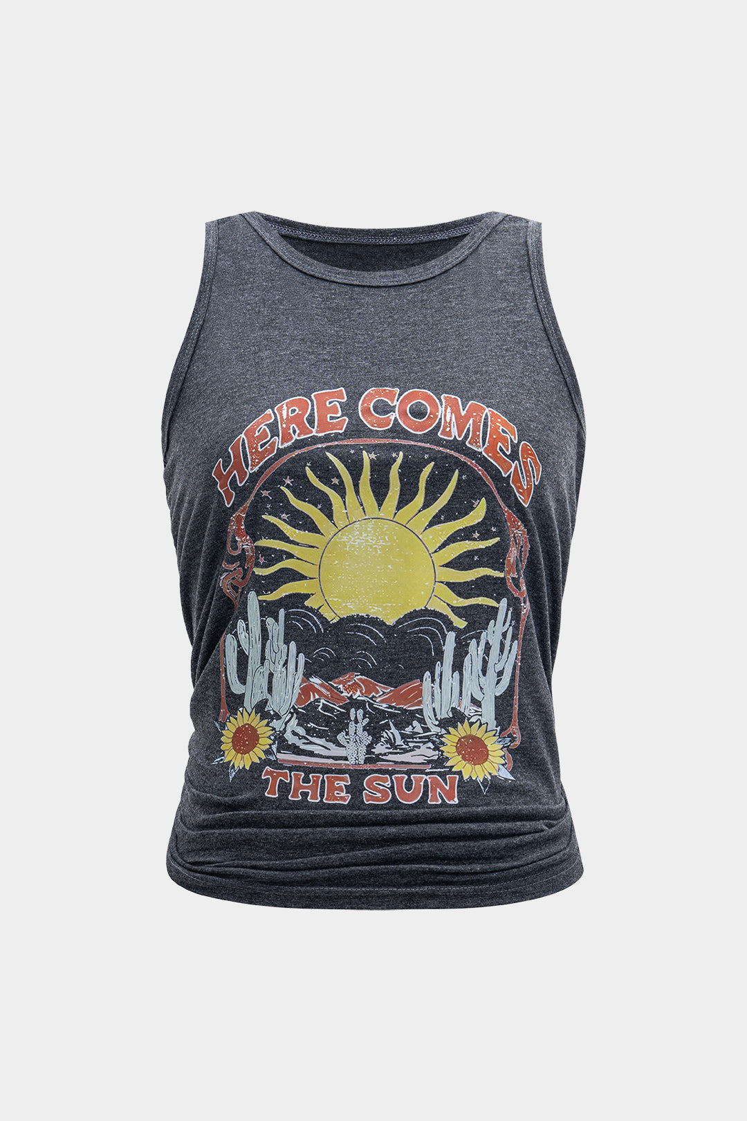 Letter Print Sleeveless Tank Top