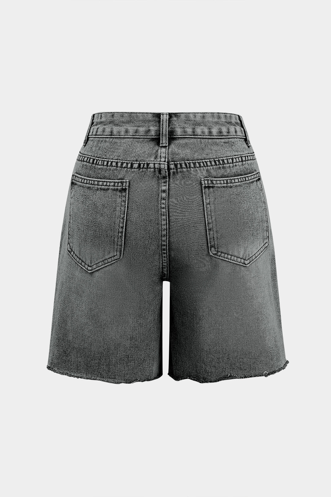 Denim Button Pocket Shorts