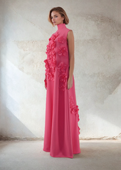 sleeveless lose fitted dress with flowers  - Notte
