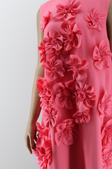 sleeveless lose fitted dress with flowers  - Notte