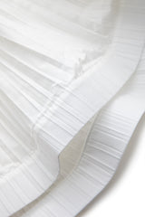 Pleated Ruffle Button Short-Sleeve Shirt