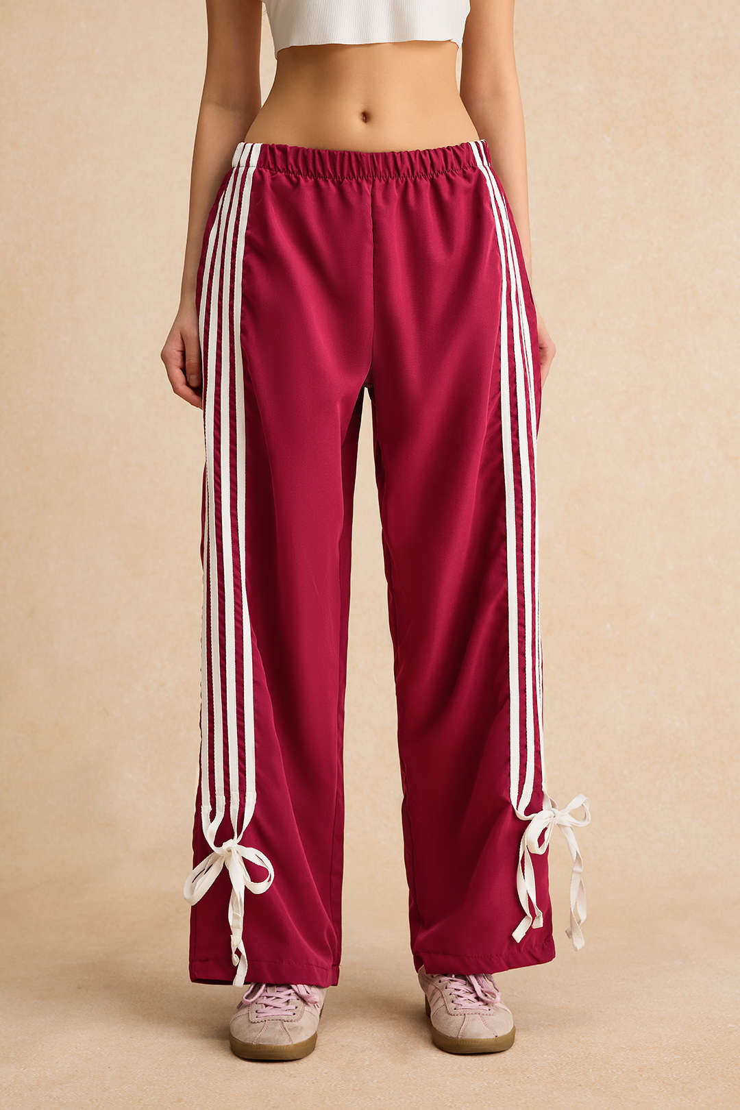 Patchwork Bow Detail Trousers