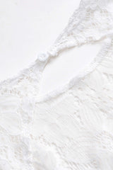 Lace Backless Button Bell Sleeve Cover Up