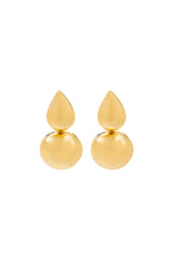 Metal Oval Geometric Earrings