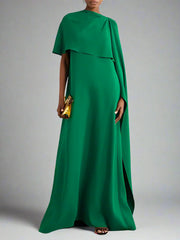 cape-overlay gown – Jollin