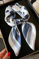 Butterfly Flower Printed Tie Knot Scarf