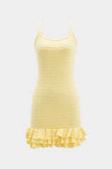 Backless Ruffle Slip Sleeveless Mini Dress