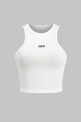 Letter Embroidery Tank Top