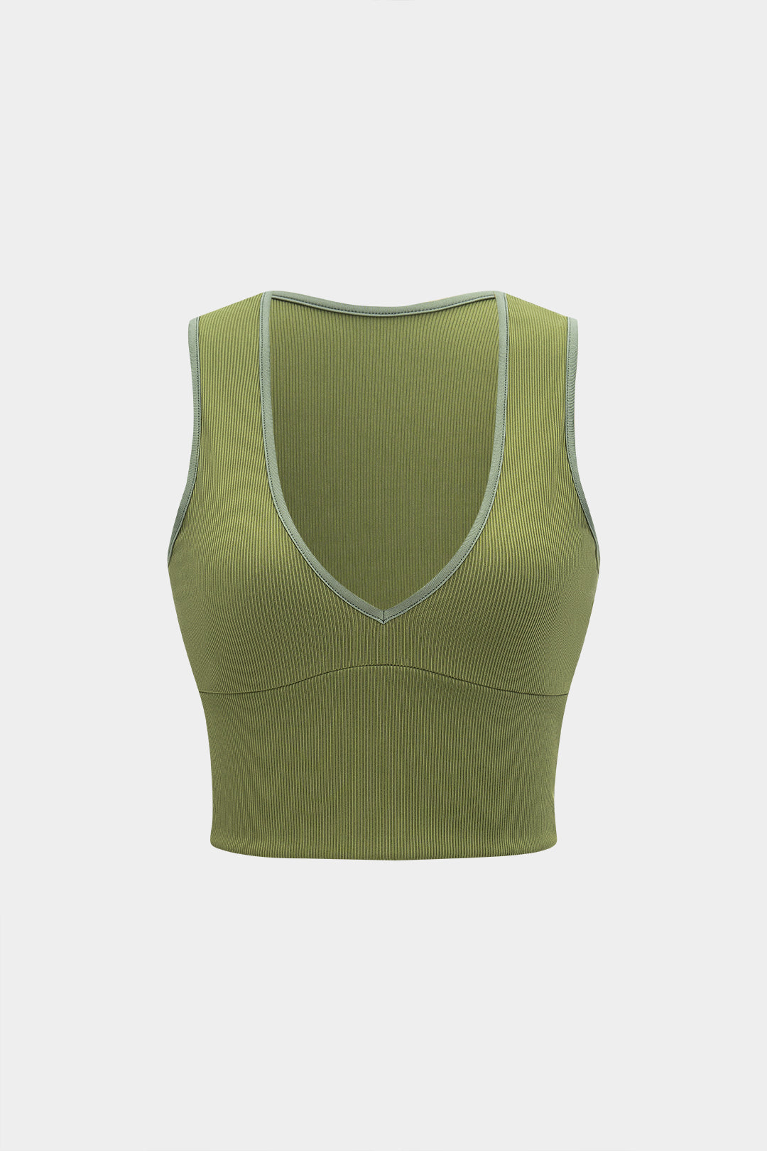 Stitching Detail Sleeveless V-Neck Tank Top