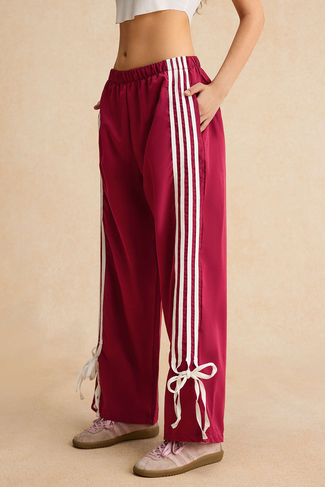 Patchwork Bow Detail Trousers